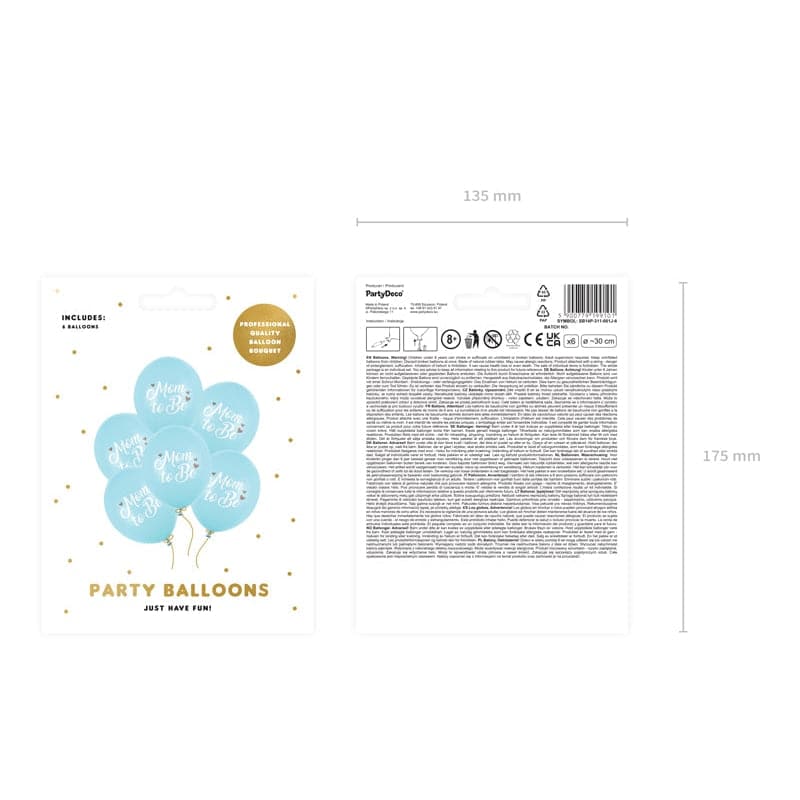 Ballone Mom to Be 30cm Pastell Light Blue (6 Stk.)