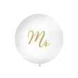 Ballone Mr. 1m Pastell weiss (1 Stk.)