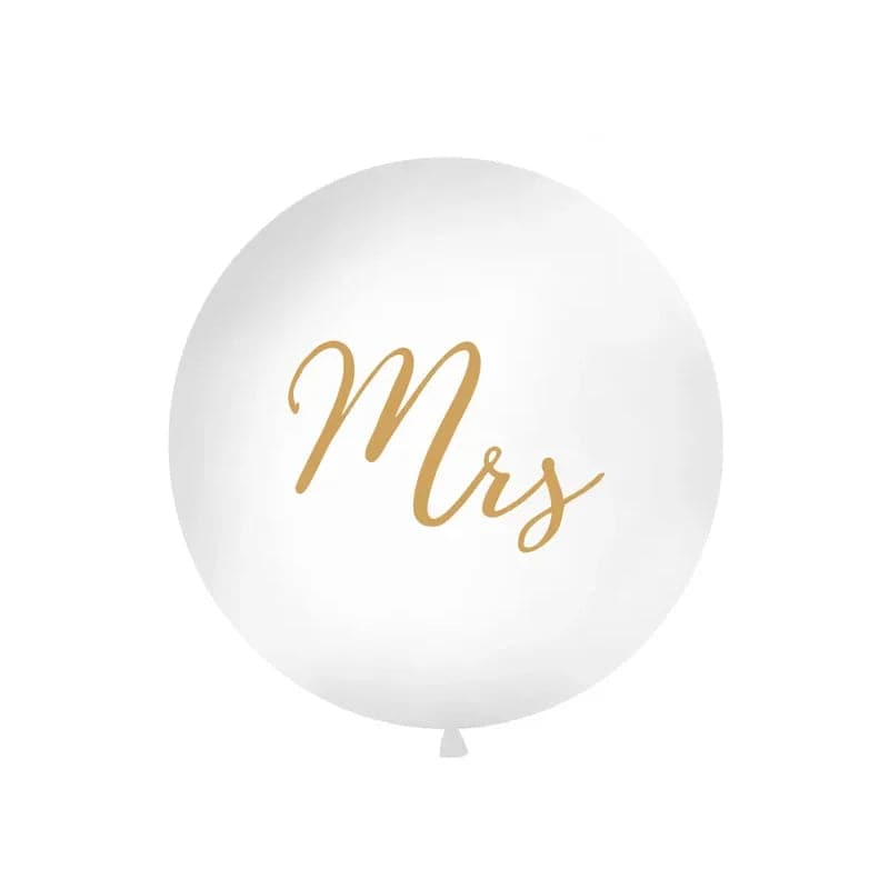 Ballone Mrs. 1m Pastell weiss (1 Stk.)