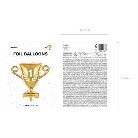 Ballone Pokal 64cm Metallic gold (1 Stk.)
