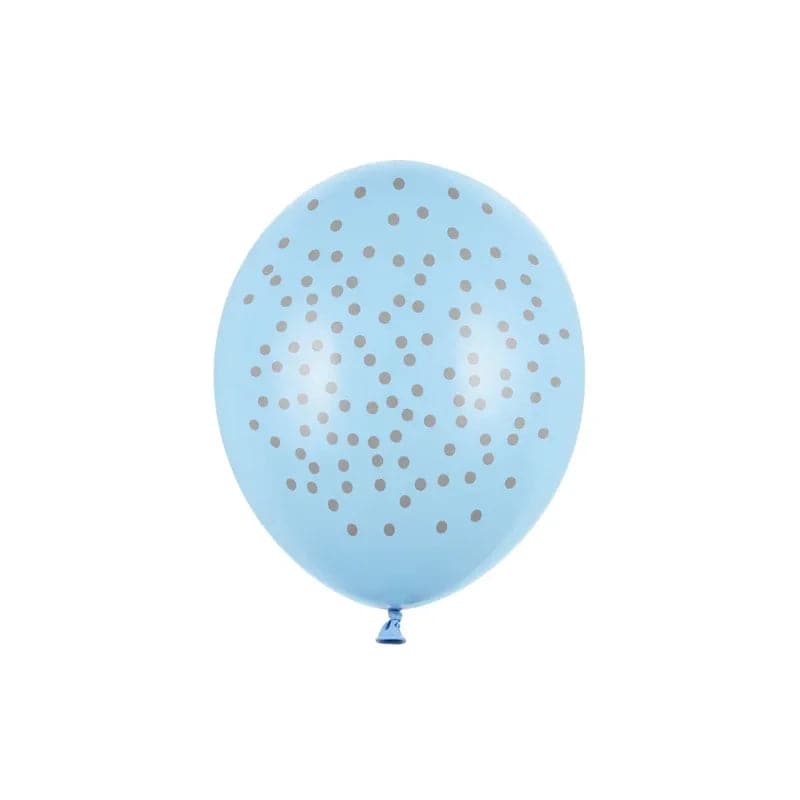 Ballone Punkte 30cm Pastell Baby Blue (6 Stk.)