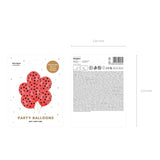 Ballone Punkte 30cm Pastell Poppy Red (6 Stk.)