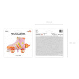 Ballone Rollschuhe 74cm Pastell Mix (1 Stk.)