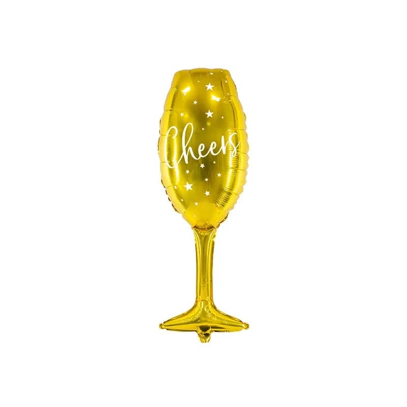 Ballone Sektglas 80cm Metallic gold (1 Stk.)
