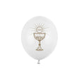 Ballone Taufe 30cm Pastell weiss (6 Stk.)