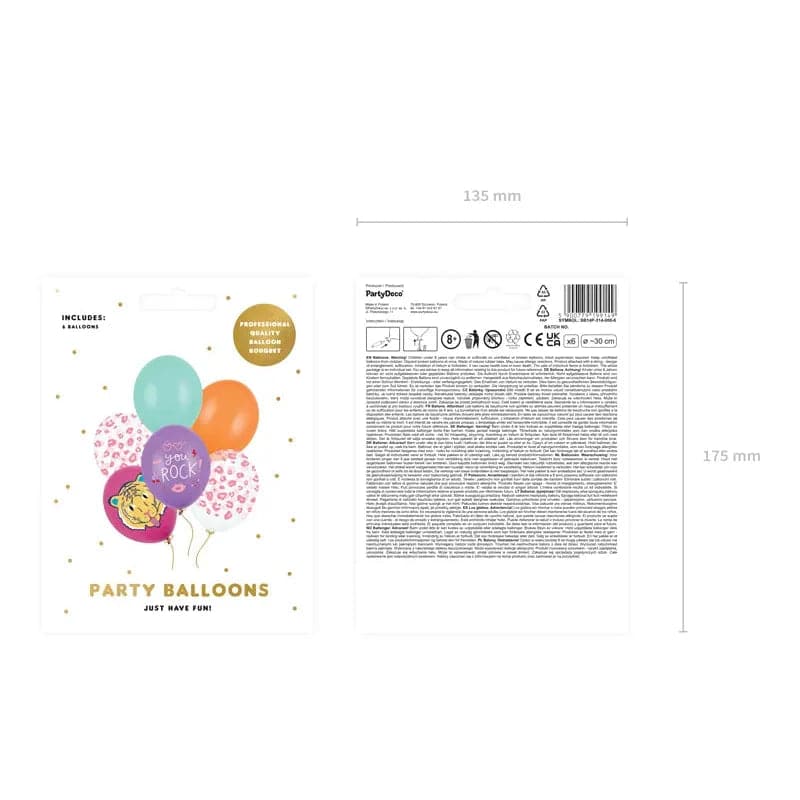 Ballone You Rock 30cm Pastell Rainbow (6 Stk.)