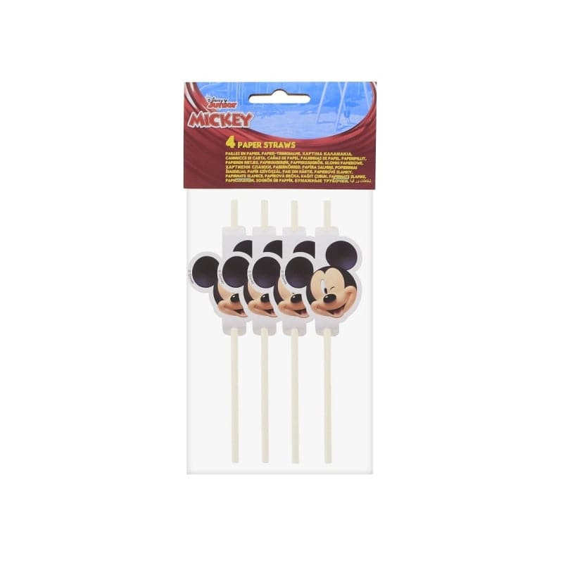 Disney Playful Mickey Papierstrohe 4 Stücke Set