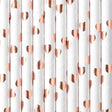 Papierstrohhalme hell-rosegold 19,5cm (10 Stk.)