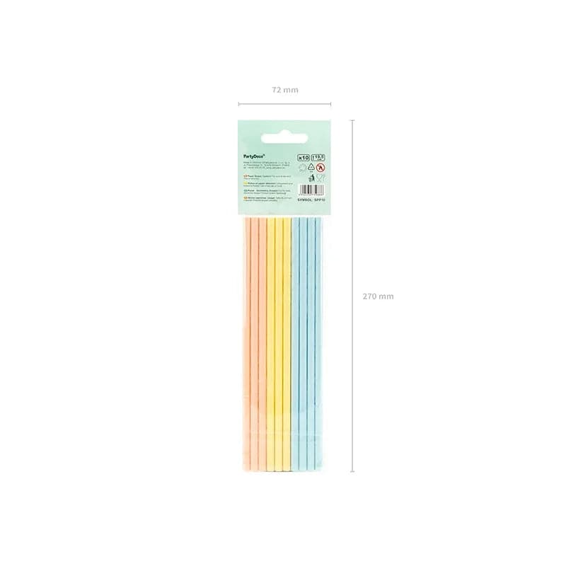 Papierstrohhalme Summer Time 19,5cm (10 Stk.)
