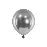 Ballone 12cm Glossy Darksilver (50 Stk.)
