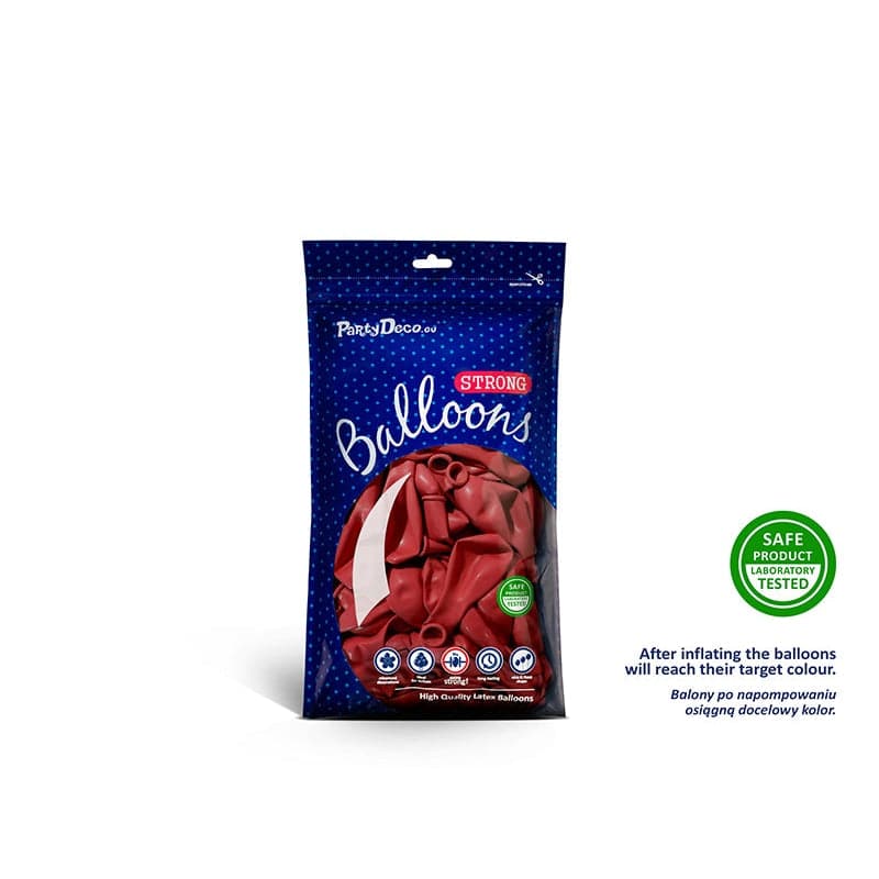 Ballone 12cm Pastel Poppy Red (100 Stk.)