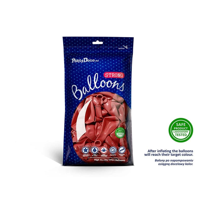Ballone 27cm Metallic Poppy Red (50 Stk.)