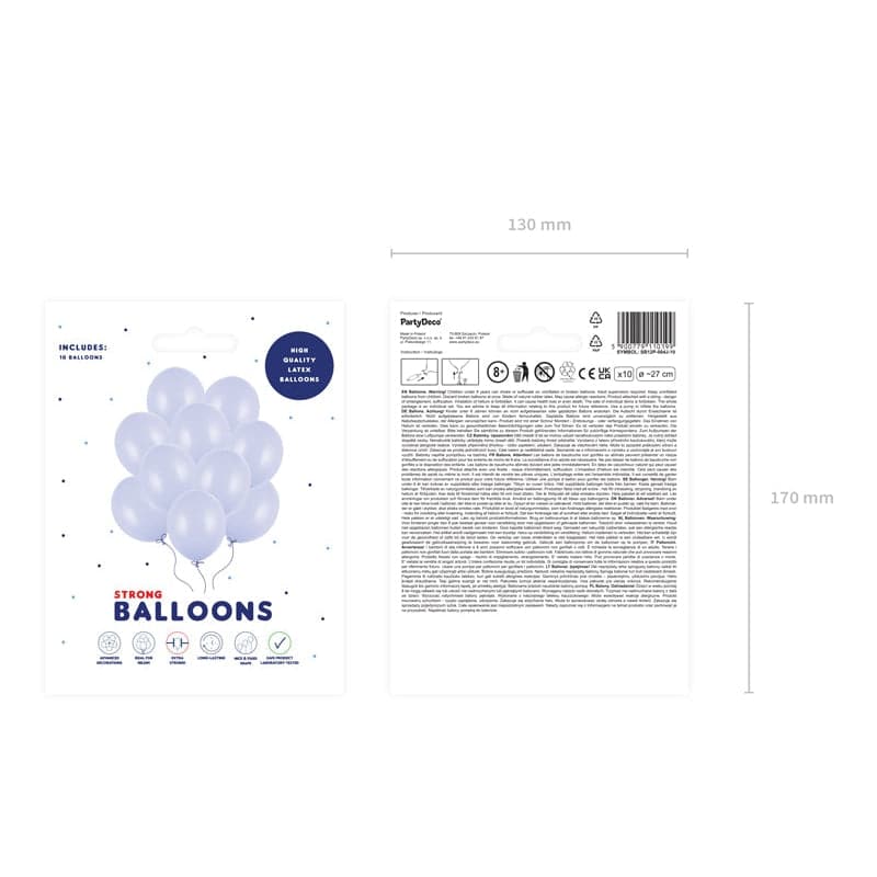 Ballone 27cm Pastel Light Lilac (10 Stk.)