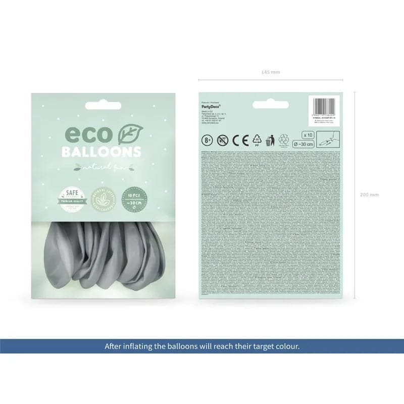 Ballone Eco 30cm Pastell grau (10 Stk.)