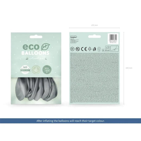 Ballone Eco 30cm Pastell grau (10 Stk.)
