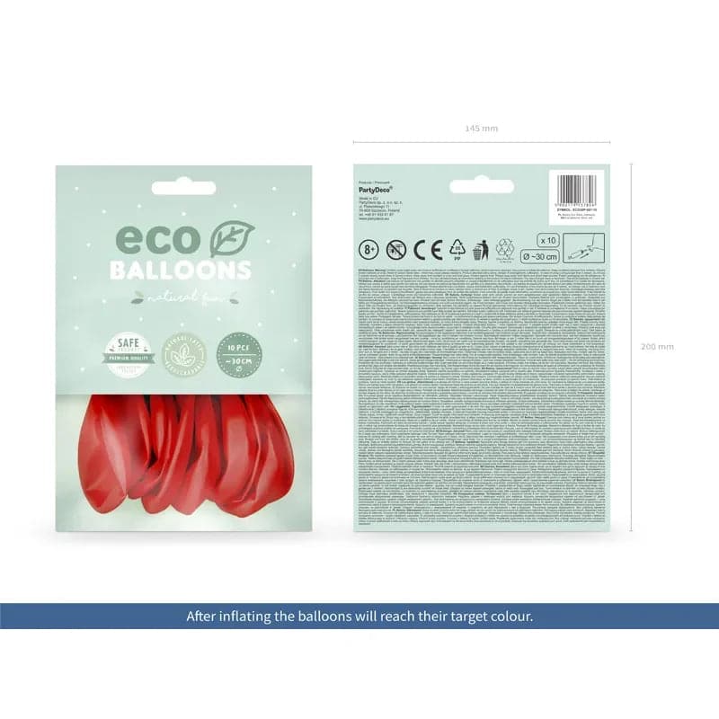 Ballone Eco 30cm Pastell rot (10 Stk.)