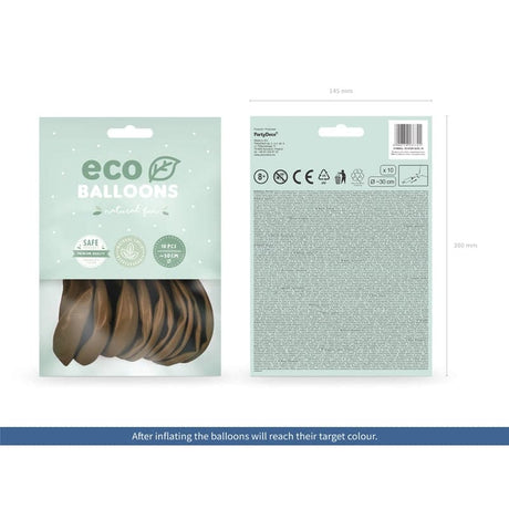 Ballone Eco 30cm Pastell Schokoladenbraun (10 Stk.)