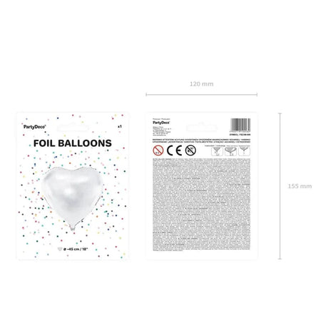 FB Herzballon 61cm weiss