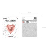 Ballone Herz 45cm Metallic roségold (1 Stk.)