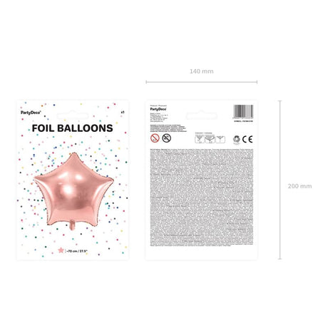 Ballone Herz 70cm Metallic roségold (1 Stk.)