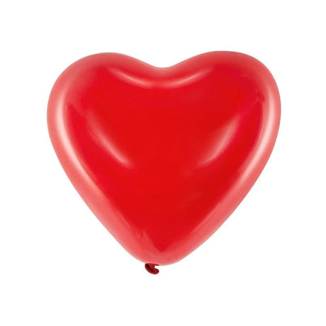 Ballone Herzen 40cm Pastell Rot (6 Stk.)