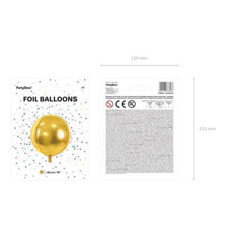 Ballone Kugel 40cm Metallic gold (1 Stk.)