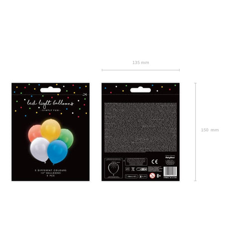 Ballone LED 30cm Rainbow (5 Stk.)