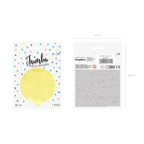 Runder Ballon 60cm Pastel Light Yellow