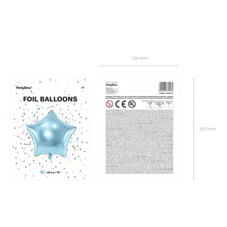 Ballone Stern 48cm Metallic blau (1 Stk.)