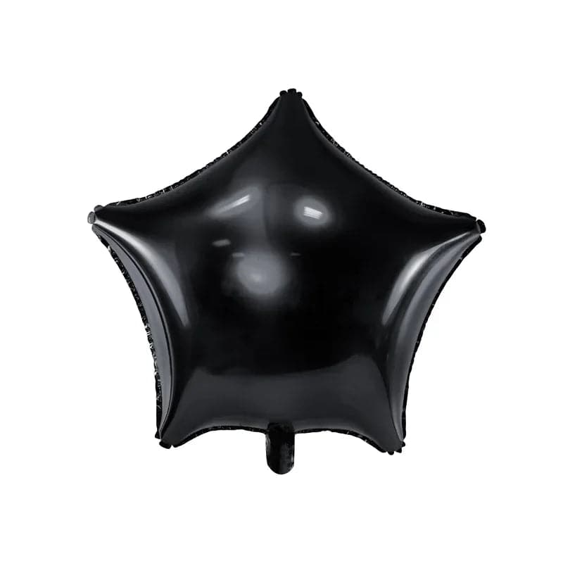 Ballone Stern 48cm Metallic schwarz (1 Stk.)