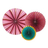 Dekorative Rosetten 26cm - 43cm burgund Mix (3 Stk.)