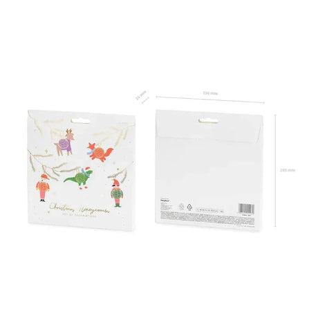 Papierkugeln mit Weihnachtsmotiven Mix (5 Stk.)