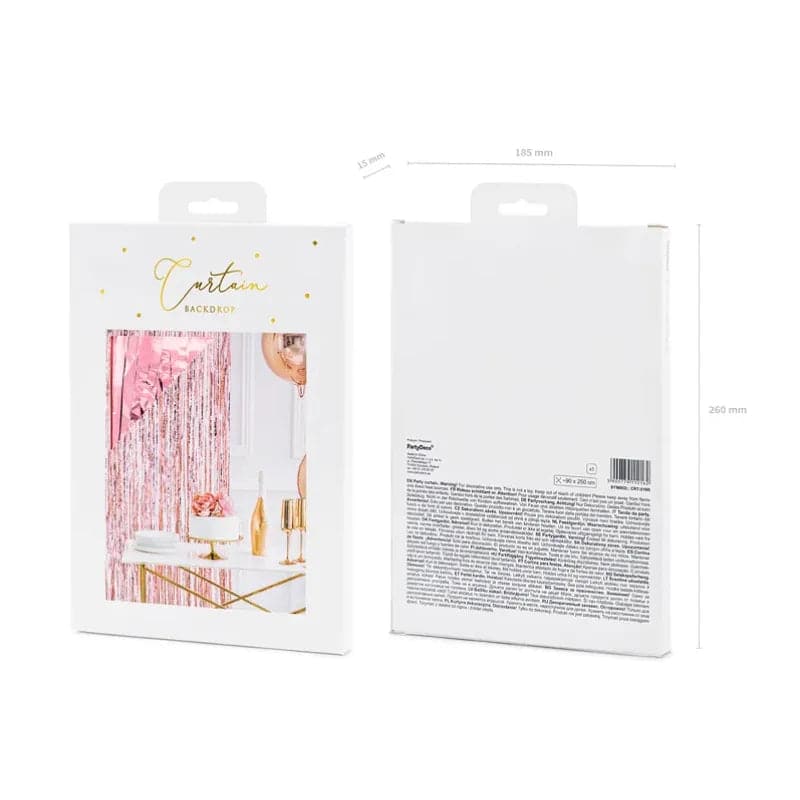 Partyvorhang roségold 90x250cm