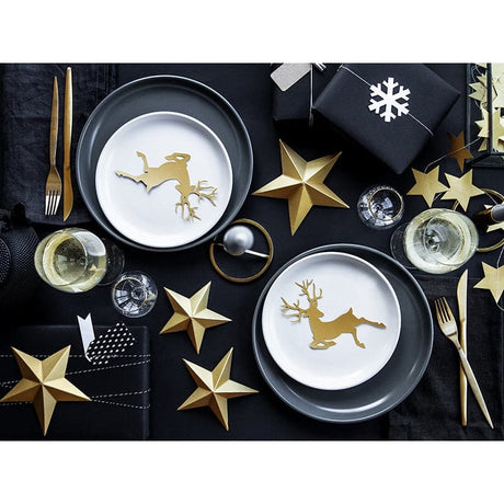 Sterne-Anhänger Set Pastell gold (6 Stk.)
