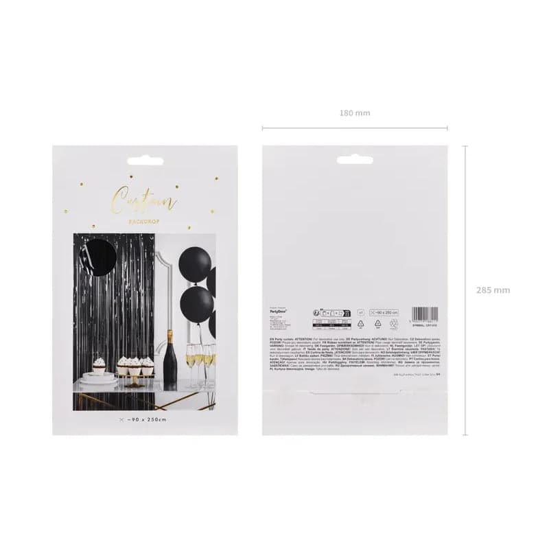 Vorhang Party black 90 x 250cm
