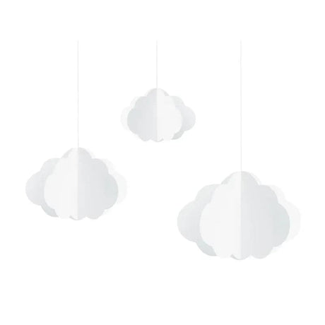 Wolken-Anhänger weiß 17-28cm (3 Stk.)