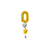 Ballone Zahl 86cm Metallic gold (1 Stk.)