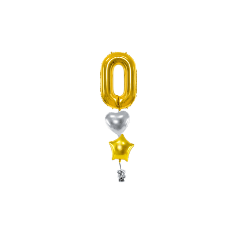Ballone Zahl 86cm Metallic gold (1 Stk.)