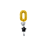 Ballone Zahl 86cm Metallic gold (1 Stk.)