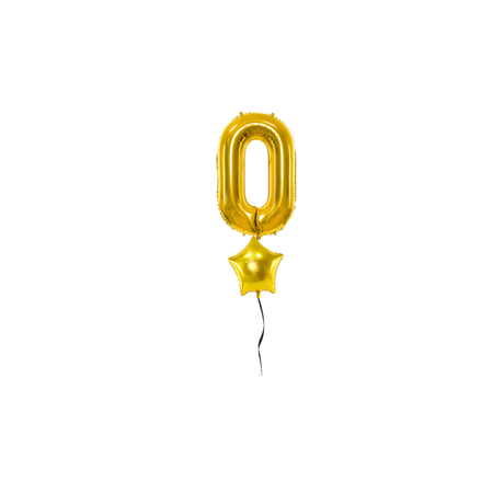 Ballone Zahl 86cm Metallic gold (1 Stk.)
