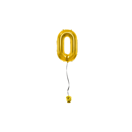 Ballone Zahl 86cm Metallic gold (1 Stk.)