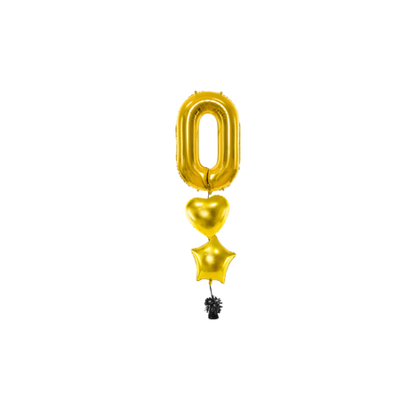 Ballone Zahl 86cm Metallic gold (1 Stk.)