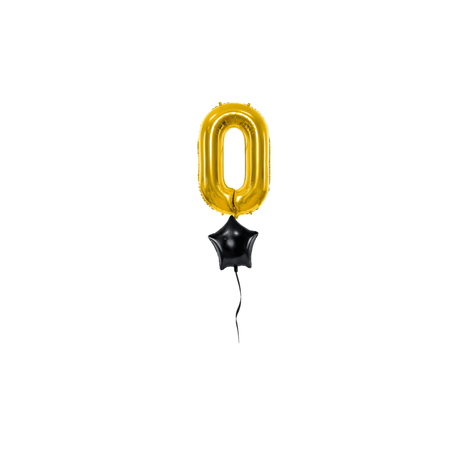 Ballone Zahl 86cm Metallic gold (1 Stk.)