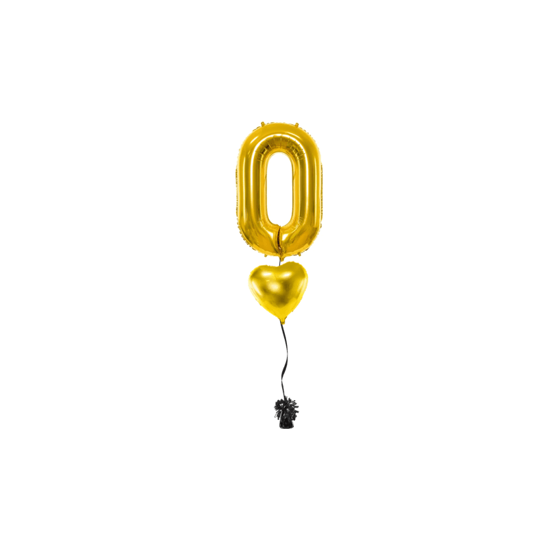 Ballone Zahl 86cm Metallic gold (1 Stk.)