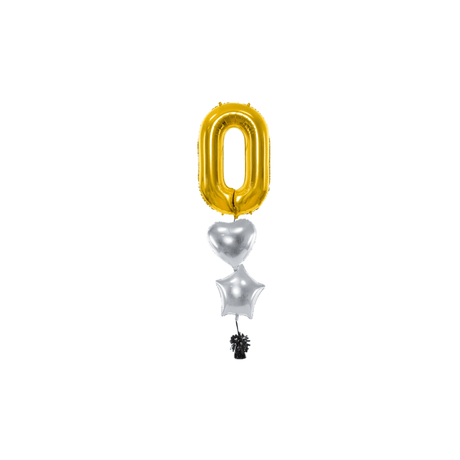 Ballone Zahl 86cm Metallic gold (1 Stk.)
