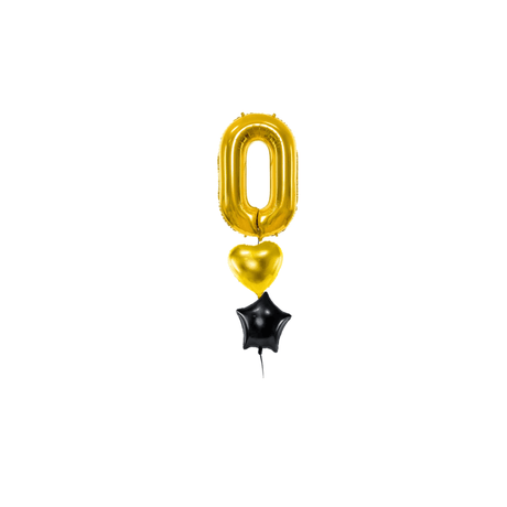 Ballone Zahl 86cm Metallic gold (1 Stk.)