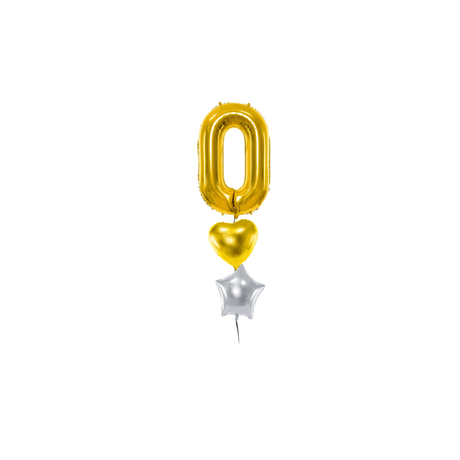 Ballone Zahl 86cm Metallic gold (1 Stk.)