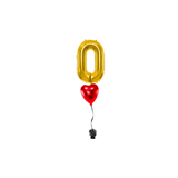 Ballone Zahl 86cm Metallic gold (1 Stk.)