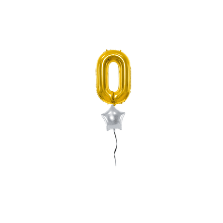 Ballone Zahl 86cm Metallic gold (1 Stk.)