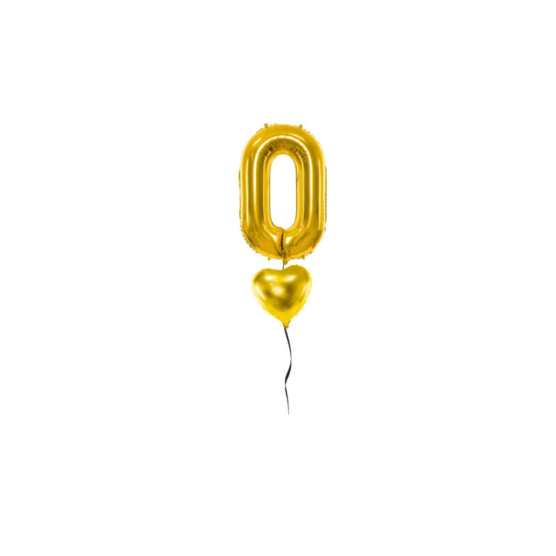 Ballone Zahl 86cm Metallic gold (1 Stk.)